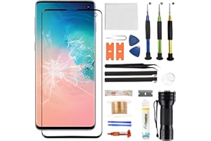 ZGXHGA Front Glass Screen Replacement for Galaxy S10 - Compatible with Samsung Galaxy S10 G973 Series 6.1 inch & Complete Repair Tools Kit（NO OLED Screen & Digitizer Touch）