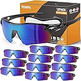 YENPK 12 Pack Safety Glasses, ANSI Z87.1+UV Protective Eyewear, Impact Resistant Anti-Scratch Safety Goggles for Men Women