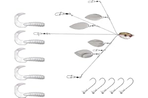 Yum Lures Yumbrella Ultralight Flash Mob 5 Wire, White