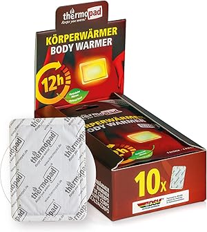 THERMOPAD Körperwärmer – DAS ORIGINAL: 10x Wärmepflaster für den Rücken I 12 Stunden Wärme I Sofort einsatzbereite Wärmepads, geeignet als Nackenwärmer, Schulterwärmer & Nierenwärmer