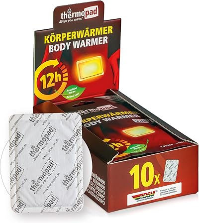 THERMOPAD Körperwärmer – DAS ORIGINAL: 10x Wärmepflaster für den Rücken I 12 Stunden Wärme I Sofort einsatzbereite Wärmepads, geeignet als Nackenwärmer, Schulterwärmer & Nierenwärmer