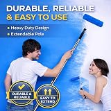 HeaHap Paint Roller with 6 Covers Extendable Pole Long Reach view 5