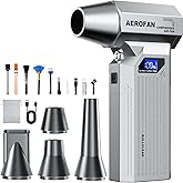 Compressed Air Duster - 160,000RPM Electronic Air Duster with LED Light, 4-Gear Adjustable Mini Turbo Fan Duster, Rechargeabl