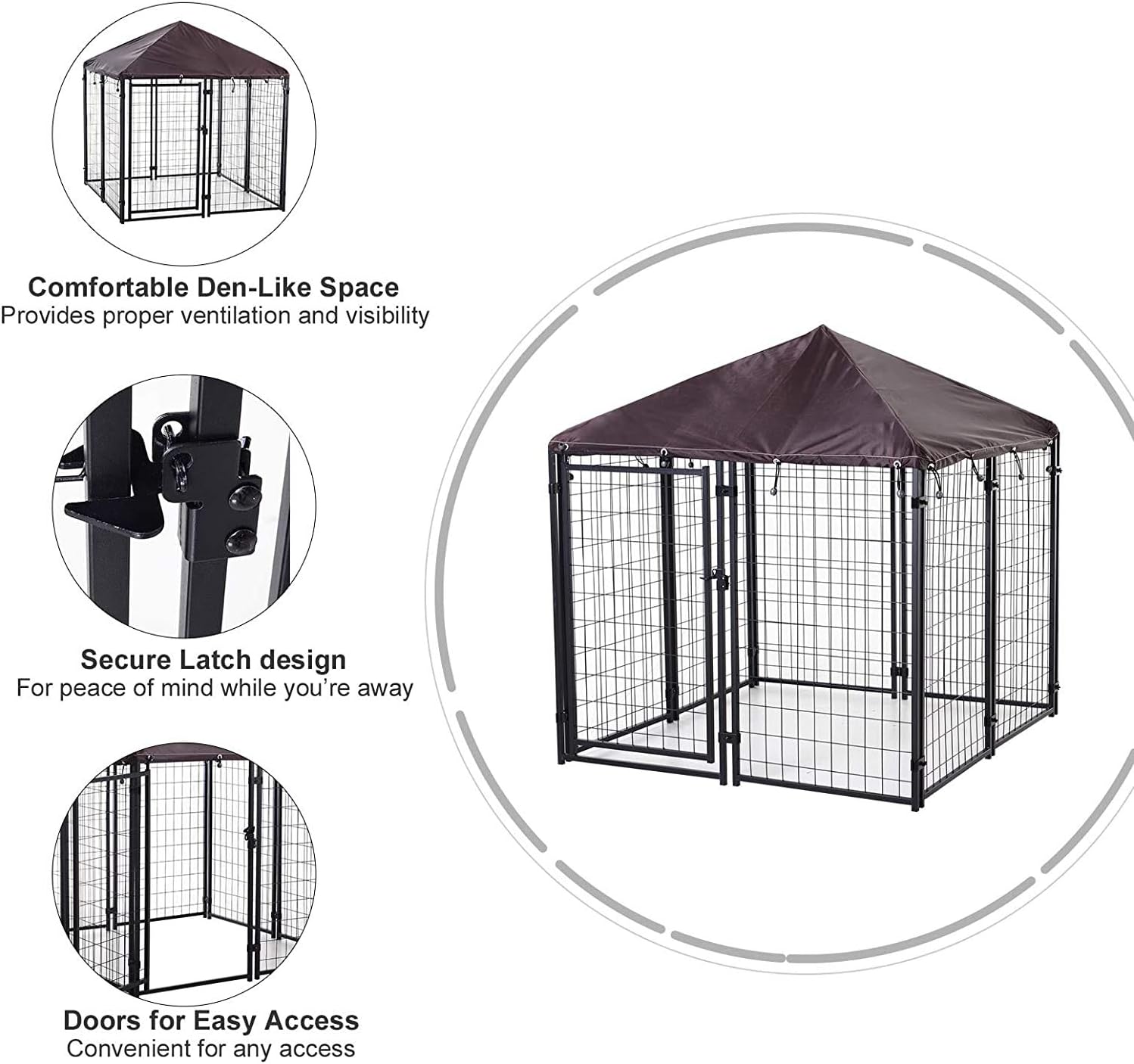 dog house with locking door