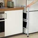 SONGMICS GSL12WT Folding Ladder 2 Steps Alloy Steel White 150 kg EN14183 view 4