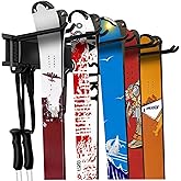 WALMANN Garage Storage Organization System Ski Wall Rack Up to 10 Pairs of Skis Mount Hanger Home Shed and Garage Snowboard Wall Rack Holds Up to 300 lbs