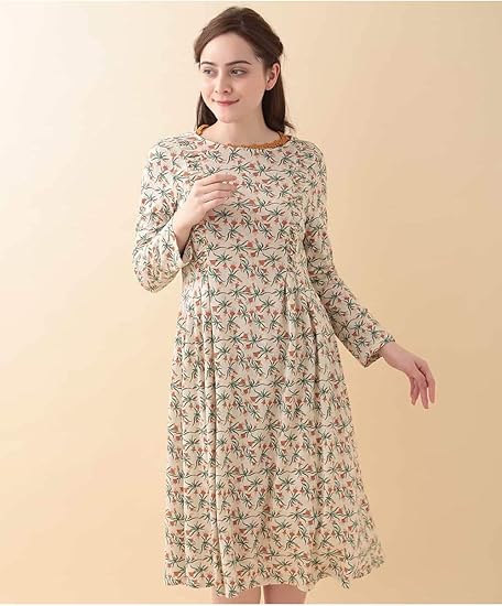 Amazon ホコモモラ Jocomomola La Comba フラワープリントワンピース アイボリー M ワンピース チュニック 通販