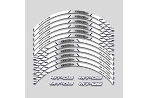 PuLaif Stripe Stickers For Y-AMAHA Mt09 MT-09 Motorcycle Wheel Hub Sp 2020 2021 Decal Full Set Of Rim Reflective Stickers (Co