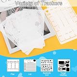 MWOOT 30Pcs Mixed Journal Stencils Kit Letters Numbers Shapes Reusable Template view 5