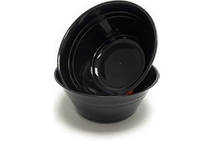Mintra Home Snack Bowls (Large 2pk (4L), Black)