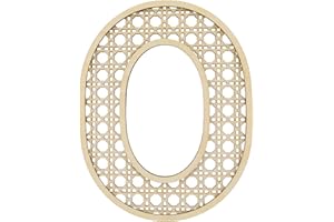 ETHANBERG Wooden Rattan Letter O, 8 Inch Rattan Wood Baby Letters for Wall Decor Crafts, Boho Nursery Decor for Baby Shower Wedding Bedroom, Large Rustic Alphabet Letters Home Decoration
