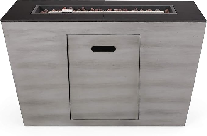 Amazon Com Gdf Studio Enid Outdoor 40 Inch Rectangular Fire Pit