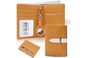 Sbrinnaliao Passport Holder with Airtag for Women/Men,Airtag Passport Wallet for Travel,Cute Passport Holder Rfid Blocking,Travel Wallet for Cards Passport Cover Case (Coffee)