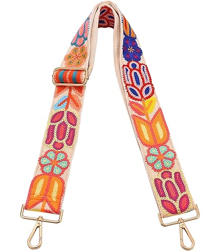 Amazon.com: TCOMVEZ Crochet Flower Black Purse Straps Replacement