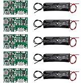 AEDIKO 5pcs 18650 Lithium Li-ion Battery Charger Module+ 5pcs 18650 Battery Holder for 18650 Lithium Battery Fast Charging Boost Mobile Power Protection PCB Board