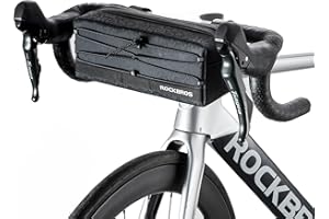 ROCKBROS Bike Handlebar Bag Bicycle Front Frame Bag Waterproof Bike Storage Bag with Shoulder Strap Bike Accessories