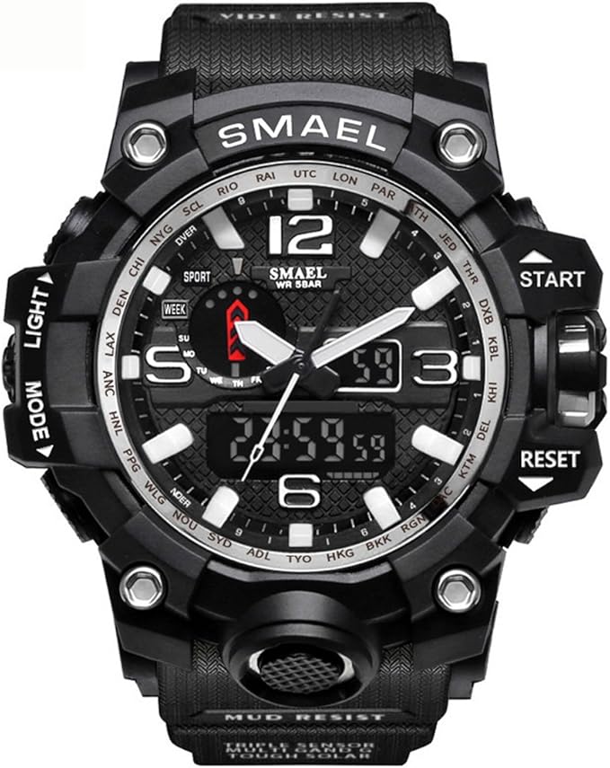 Amazon メンズ運動腕時計 メンズウォッチ Smaelスポーツ時計 おしゃれメンズ時計 防水腕時計 人気5色 ブラック メンズ腕時計 腕時計 通販