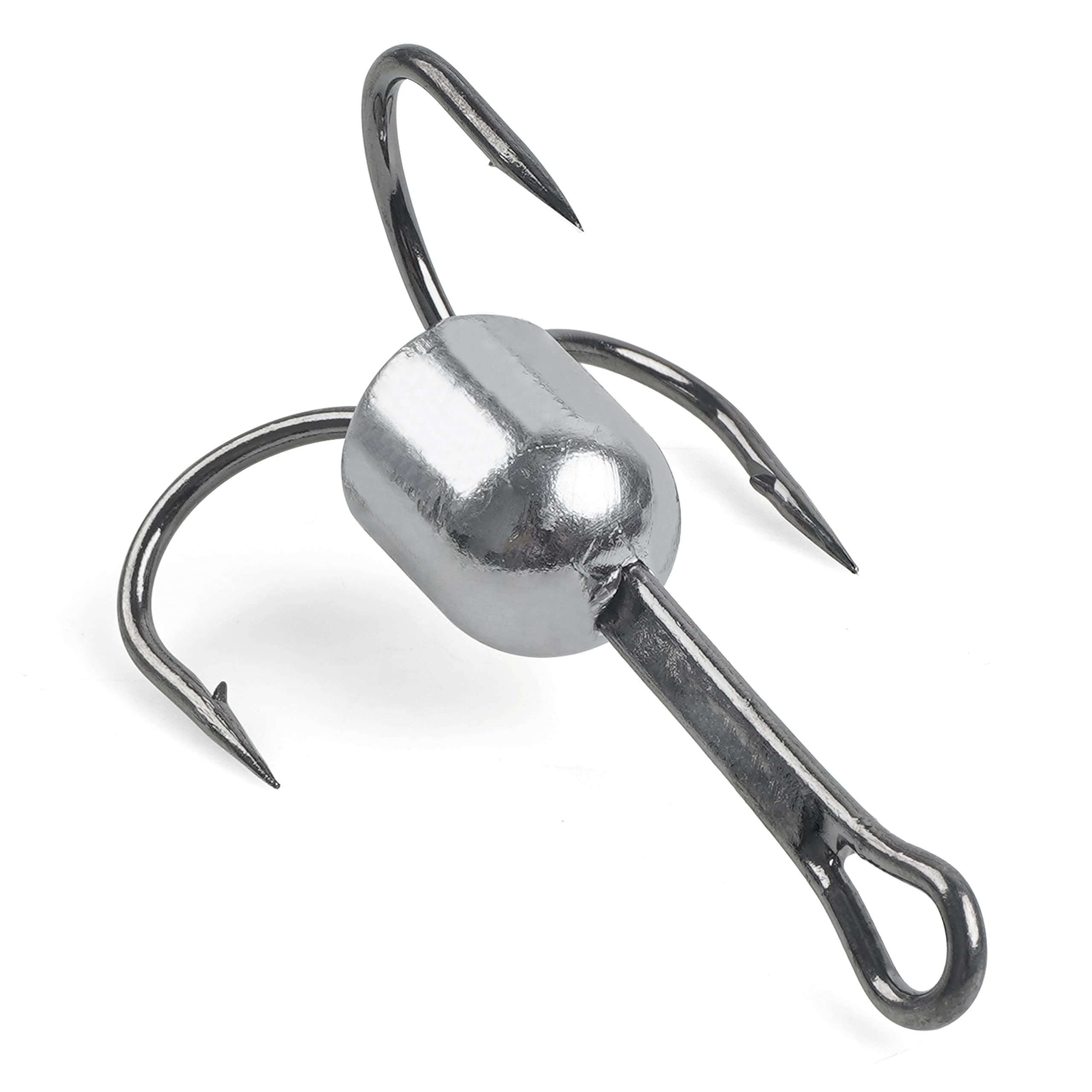 Snagging Weighted Treble Hooks, 5pcs Size 10/0-2.5oz-5pcs, Silver Snagging Weighted Treble Hooks, 5pcs Size 10/0-2.5oz-5pcs, Silver