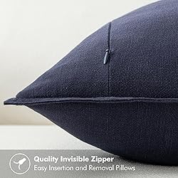 MIULEE Decorative Linen Pillow Covers 20x20 Inch