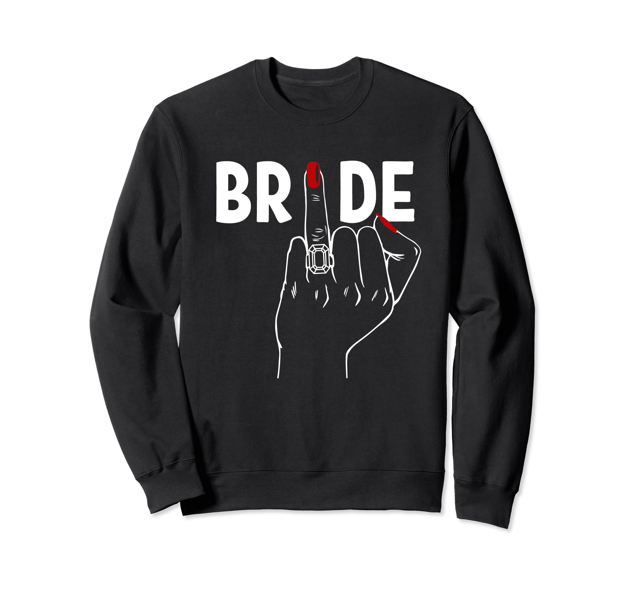 Wedding Honeymoon Bachelorette Red Finger Ring Fiance Bride Sweatshirt