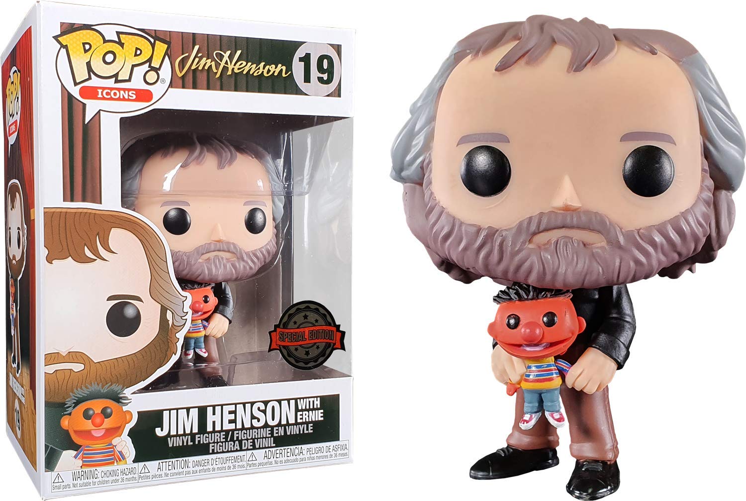 Funko Pop! Icons - Jim Henson with Ernie (Special Edition) #19