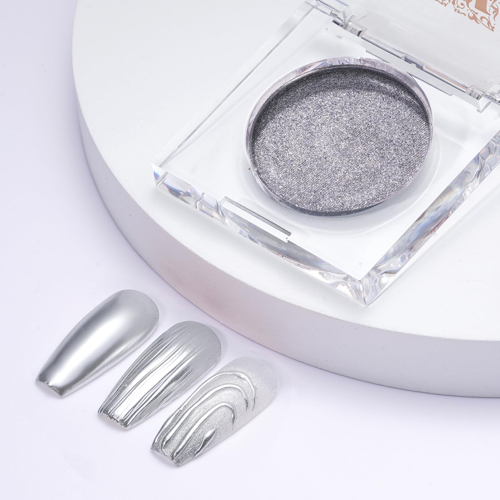 PrettyDiva Nail Powder Chrome Nail Powder Solid