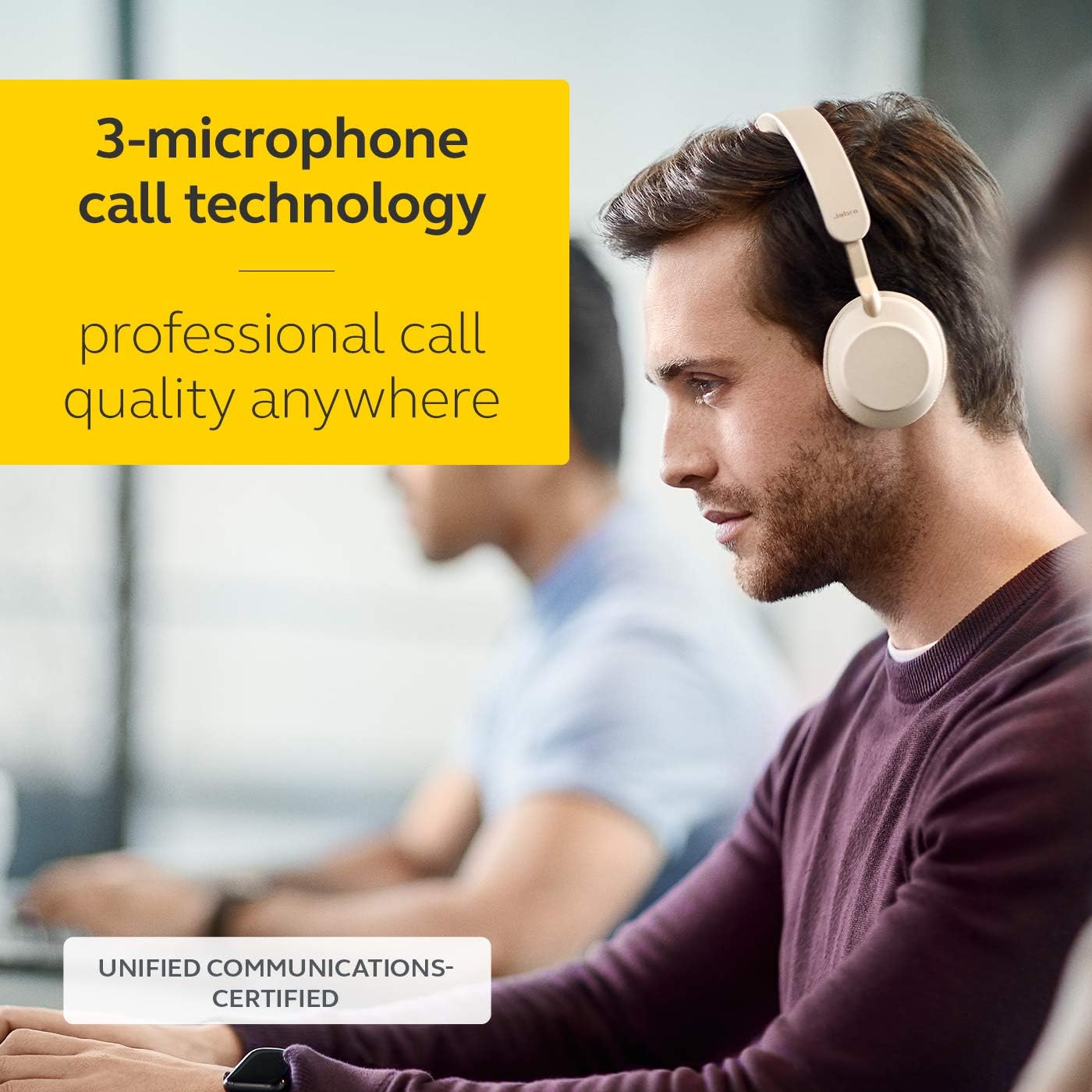 Jabra Evolve2 65 Wireless PC Headset with Charging Stand Noise Cancelling UC Certified Stereo