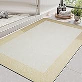 Diatomaceous Earth Bath Mat Super Absorbent Quick Dry Diatomite Stone Bath Mat Non Slip Shower Mat Thin Bathroom Mat Fit Under Door, Bathroom Floor Mat for in Front of Bathtub Showe,15.7"x23.6", Beige