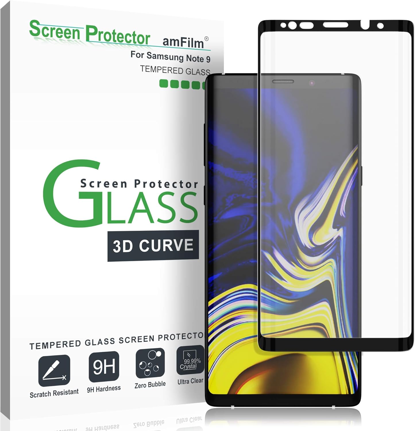 amFilm Galaxy Note 9 Screen Protector Glass