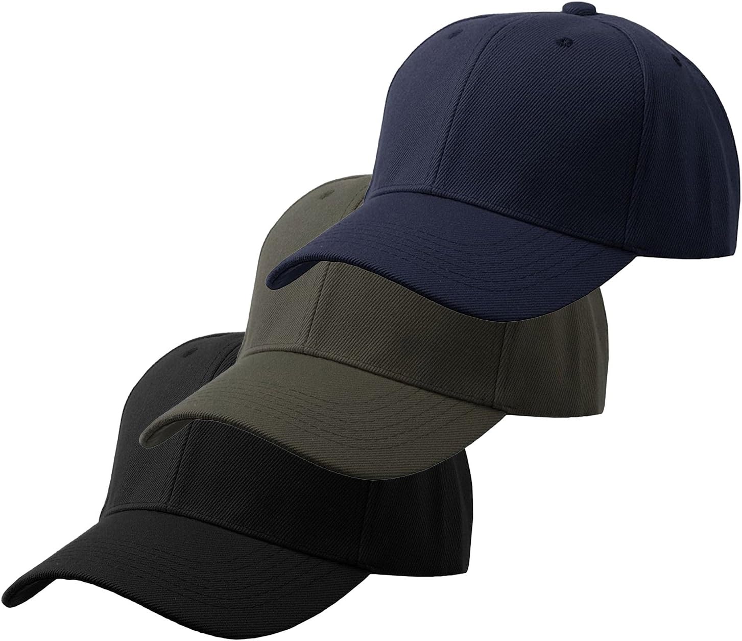 Men's Plain Baseball Cap Adjustable Curved Visor Hat
