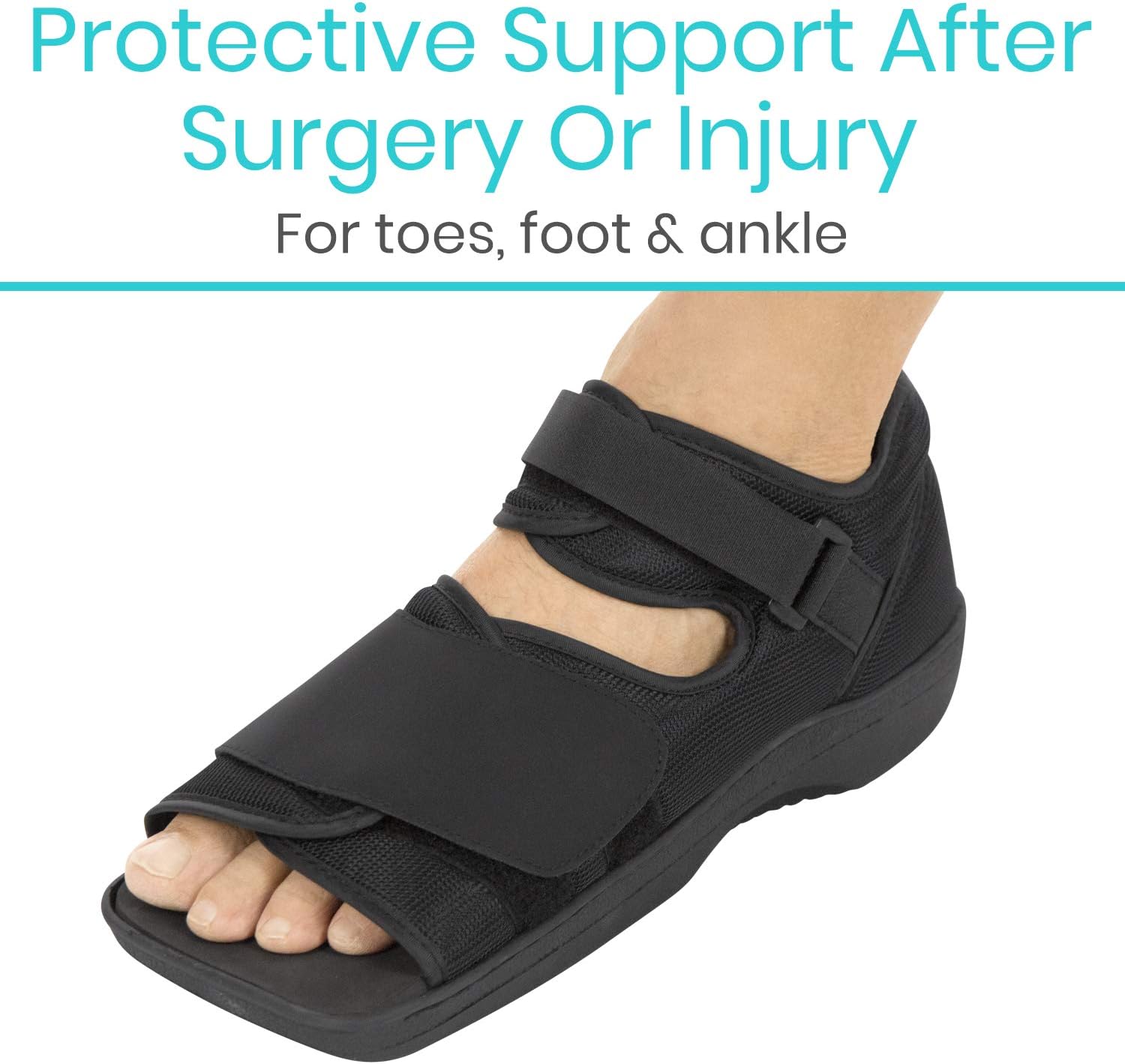 Vive Post Op Shoe - Lightweight Medical Walking Boot with Adjustable Strap: Health & Personal Care