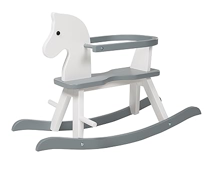Roba Cavallo A Dondolo Bianco Colore Grigio única 6918w