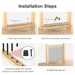 BLIKA 50 Pack 36" Aluminum Deck Balusters with