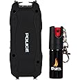Police Stun Gun Burn Pepper Spray Combo Women Men Self Defense - 1901 Black