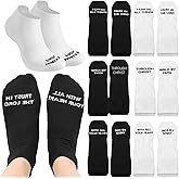 Janmercy 6 Pairs Catholic Socks with Scripture on, Running Athletic Ankle Sports Socks Faith Bible Jesus Christian Gifts Bulk