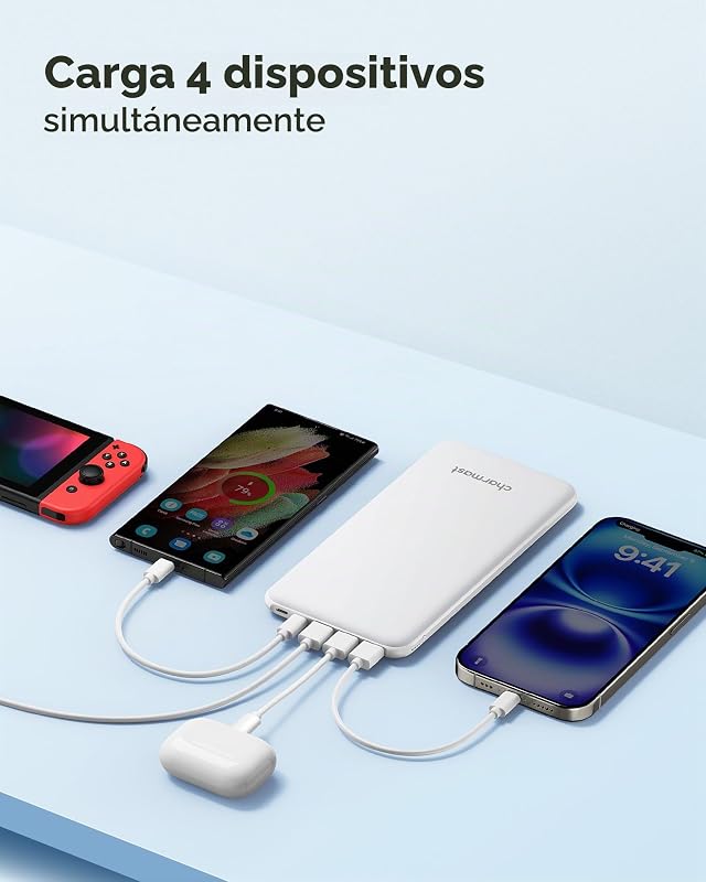 Bateria externa usb c power bank 26800mah bateria portátil carregador portátil móvel de carregamento rápido com 4 saídas de portas e inteligentes e 3 entradas compatíveis com telefone 13/12 samsung e smartphone