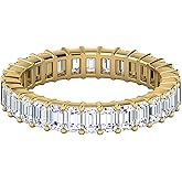 2.85 CTW Emerald Cut Diamond Eternity Ring for Women in 14K White Gold/Yellow Gold | E-F Color, VS Clarity | Wedding, Anniversary, Luxury Fine Jewelry Gift | Lab-Grown Diamonds | Ring Size 6.5