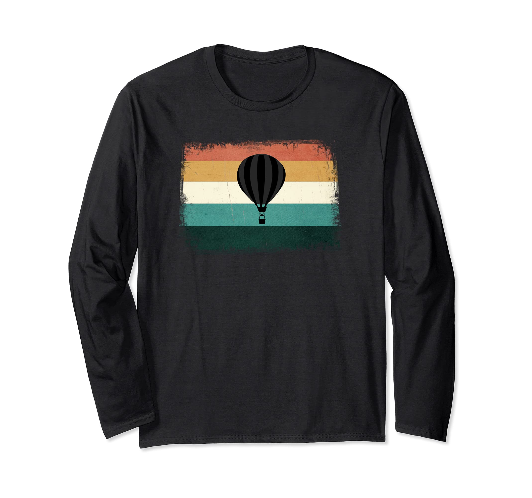 Retro Hot Air Balloon - Cool Sunset Ballooning Lovers Long Sleeve T-Shirt
