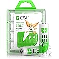 EBL AA Rechargeable Batteries 4-Pack 2800mAh Ni-MH 1.2V High Capacity (Battery Case Included)