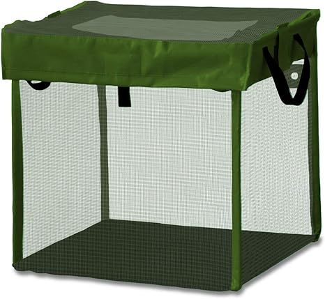 Amazon Ottostyle Jp ゴミネット ゴミストッカー ゴミ収集ボックス 折りたたみ式 50cm 50cm 50cm 125l カーキ カラスよけ ゴミ飛散防止 ゴミ荒らし防止 戸別収集用 屋外ゴミ収納庫