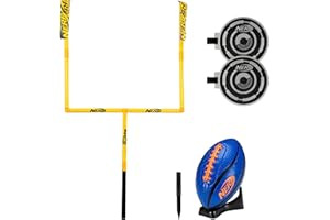 NERF Punt and Pass Football Goal Post Set - Complete All in One Set - Included Removeable Knockout Targets