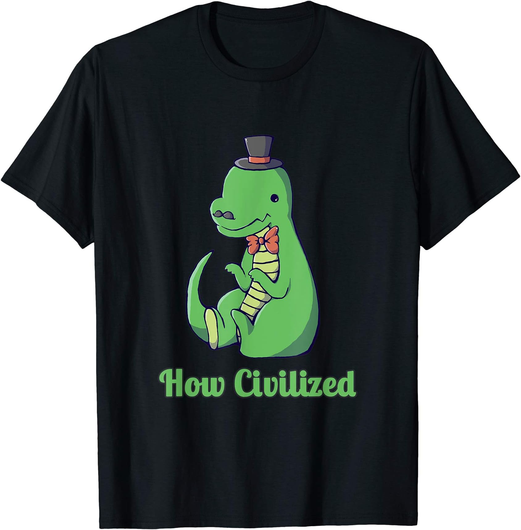 Cute How Civilized Dapper T-Rex Shirt - Dapper Dinosaur Tee