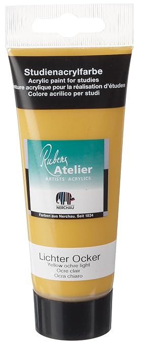 Nerchau 323602 Rubens Atelier Studienacrylfarben 100 ml Lichter Ocker