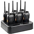 Retevis RT27 Walkie Talkies for Adults, Heavy Duty Two Way Radios, VOX Hands Free, Local Alarm, Rugged 2 Way Radio (6 Pack) with Six-Way Charger, for School Construction Site Manufacturing Restaurant