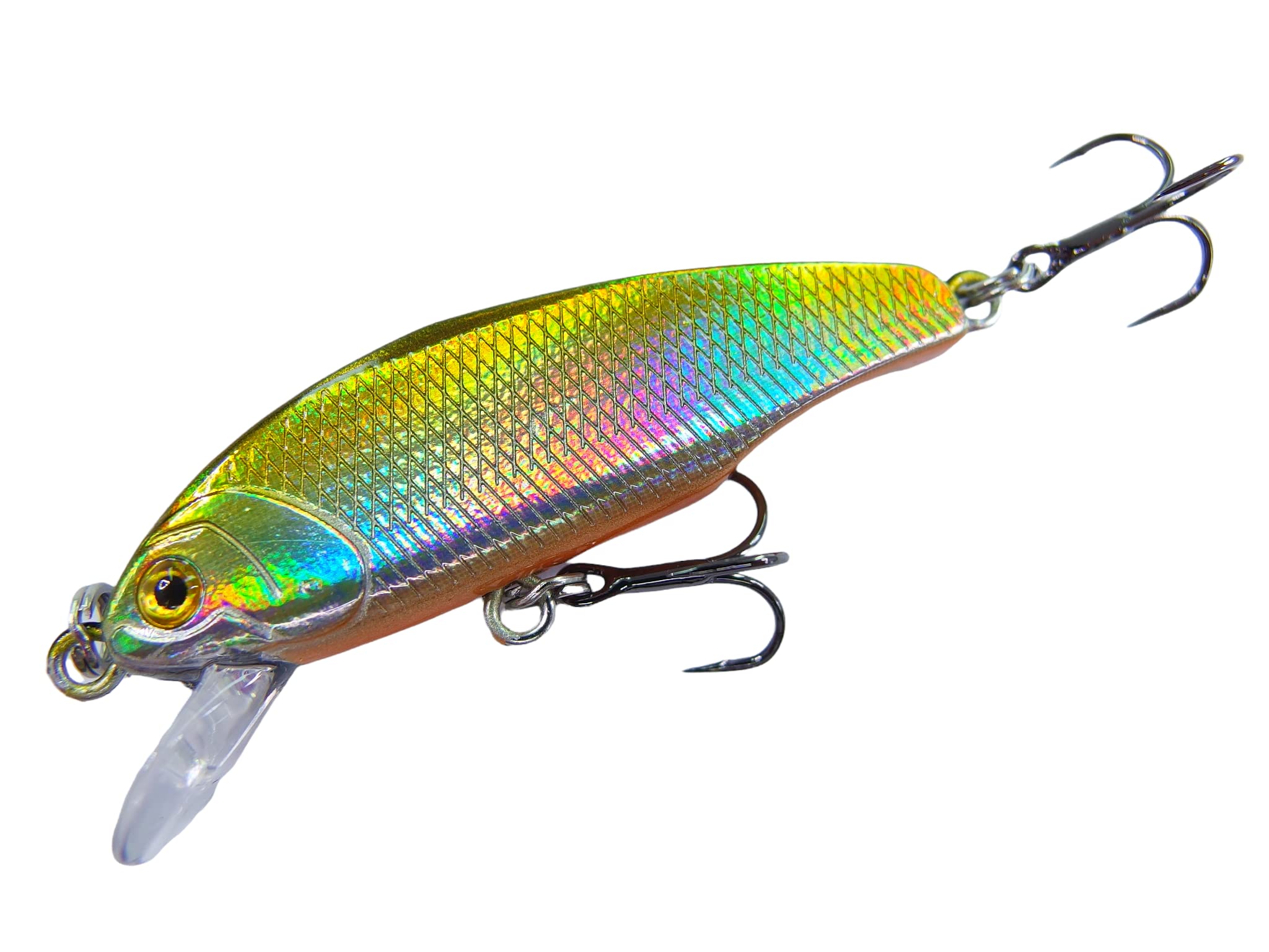 momolures Trout Fishing Lure Flat Sinking Minnow 44mm 4.4g Tungsten Sinker ST-36BC #14 Hook equipped (TS LASER)