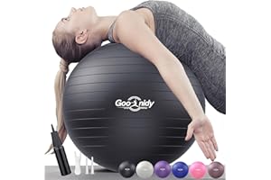 GOONIDY Soft Exercise ball, Anti-Burst Yoga Ball Chair Supports 2200lbs, Workout Equipment w/ Pump for Women Pregnancy, Medicine, Birthing, Physical Therapy, Stability, Excersing, Birth, Swiss, Fitness, Gym