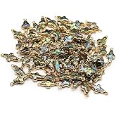 LHJ 10 Pcs Natural Pearl Charms Cross Shape Cultured Freshwater Pearl Pendant & Connector for Jewelry Making Gift