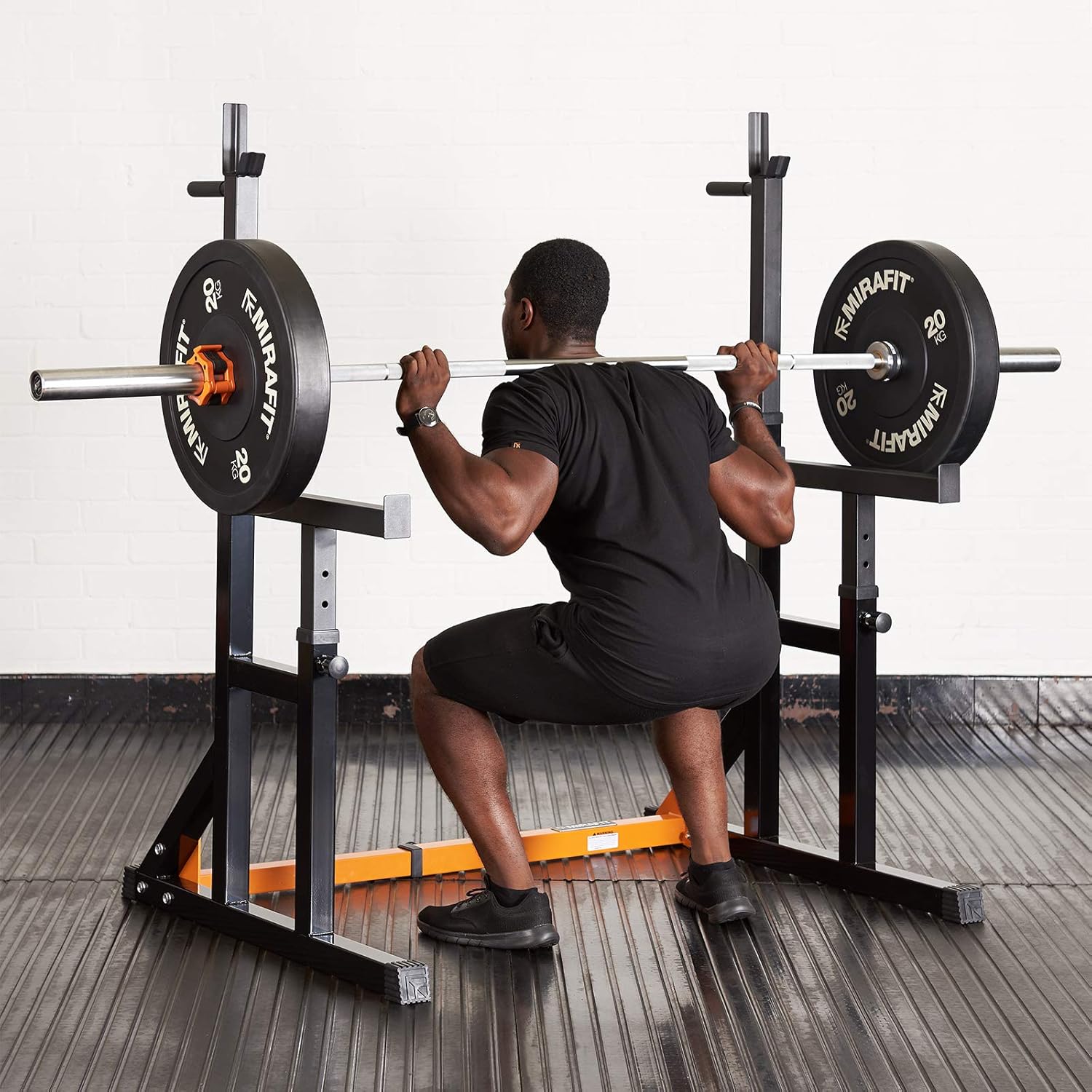 Mirafit Adjustable Squat Rack with Dip Bars & Multi Position Spotter