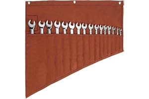 Wrench Roll Organizer, 16 Pockets Wrench Roll Up Pouch with Water Proof Oxford Cloth, Tool Roll Bag for Wrenches Organization