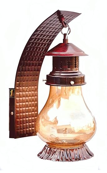 Brightlyts Wall Hanging Glass Antique Wall Light For Bedroom